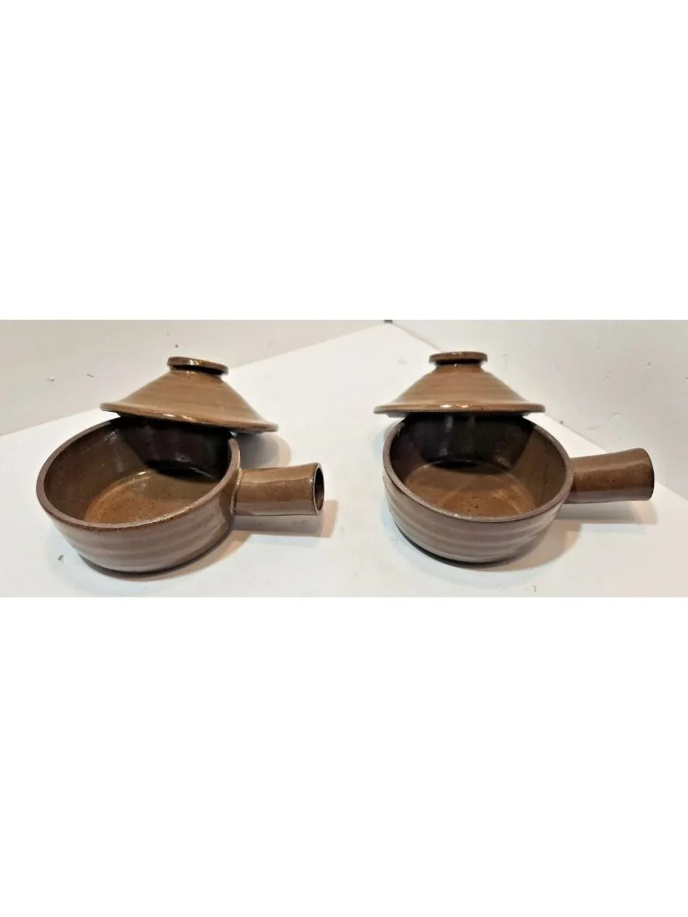 Stone Wave  Ceramic Bowl Microwave Cookers W/Lids Non-Stick Handmade  2 Pack